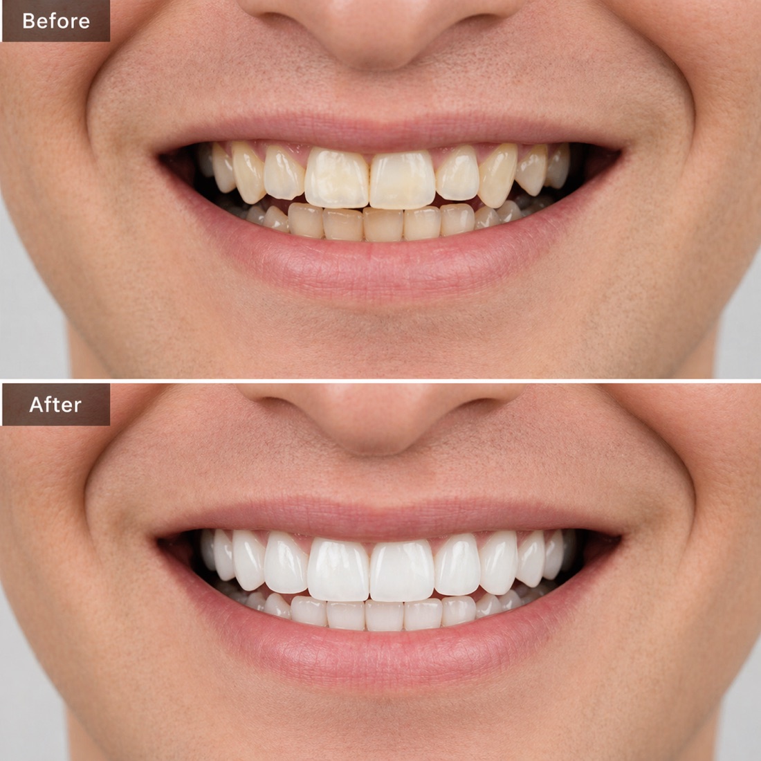 Before and after cosmetic dentistry for Upland patients